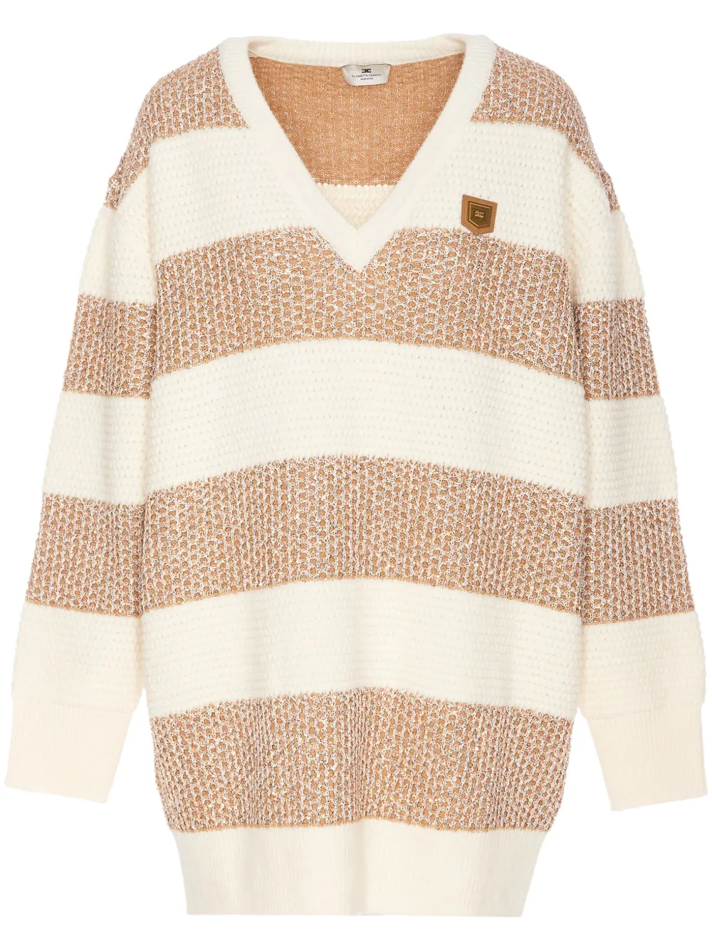 Elisabetta Franchi Gebreide jurk Beige