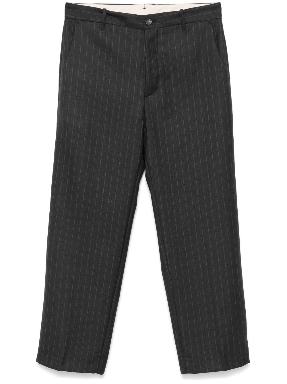 Shop Nine In The Morning Pinstriped Trousers In Grey