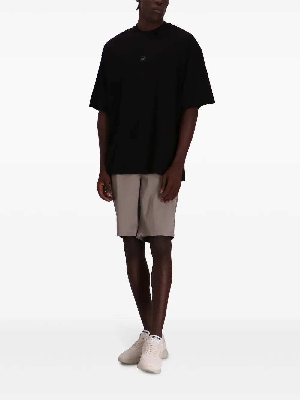 Armani Exchange Katoenen T-shirt met logopatch - Zwart