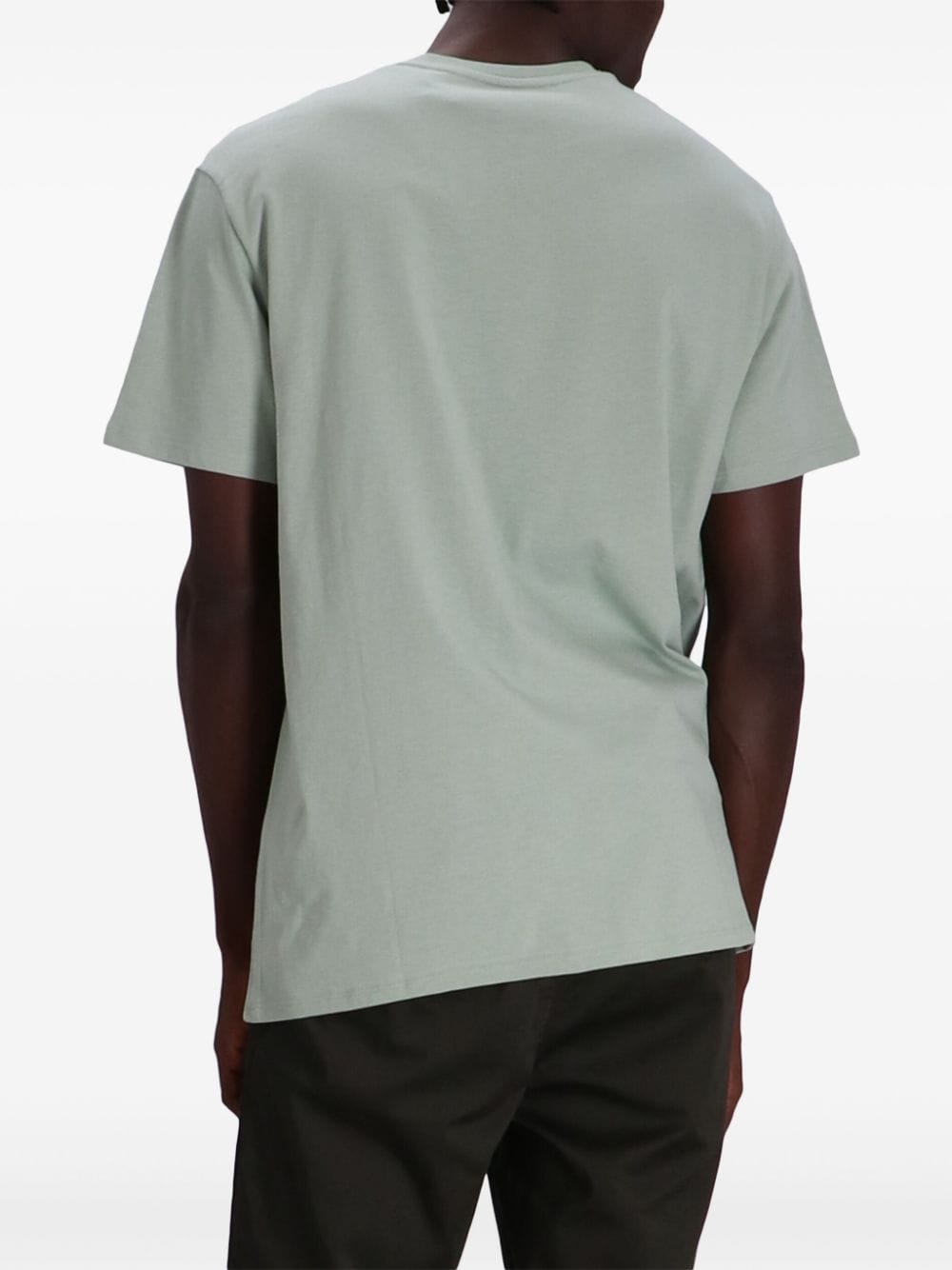 Shop Armani Exchange Logo-embroidered Cotton T-shirt In Green