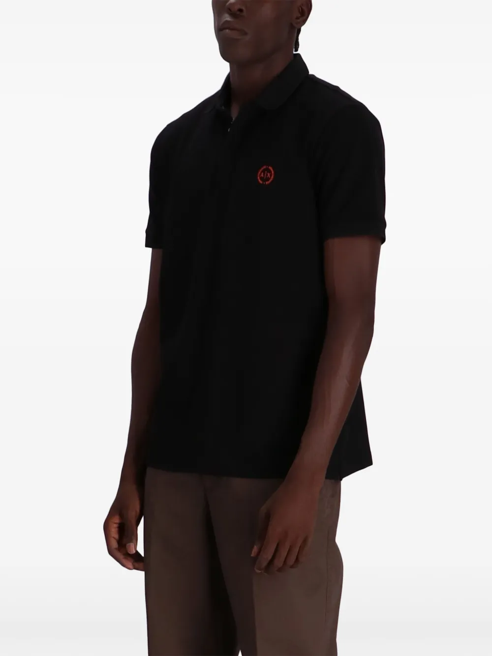 Armani Exchange logoembroidered Cotton Polo Shirt Black FARFETCH