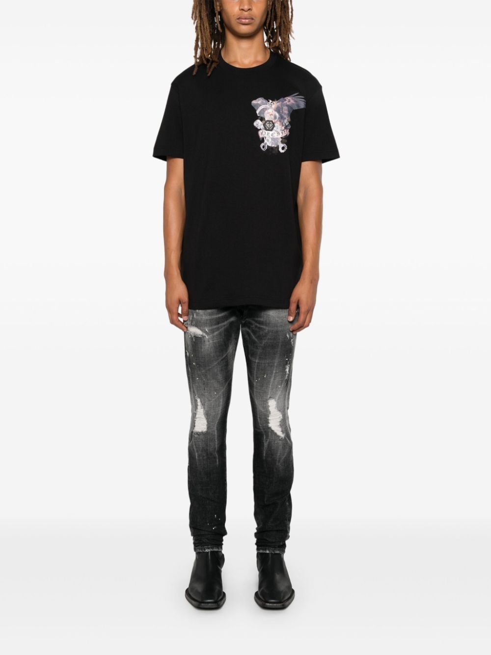 Shop Philipp Plein Straight-leg Jeans In Grey