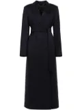 Kiton double-breasted trench coat - Blue