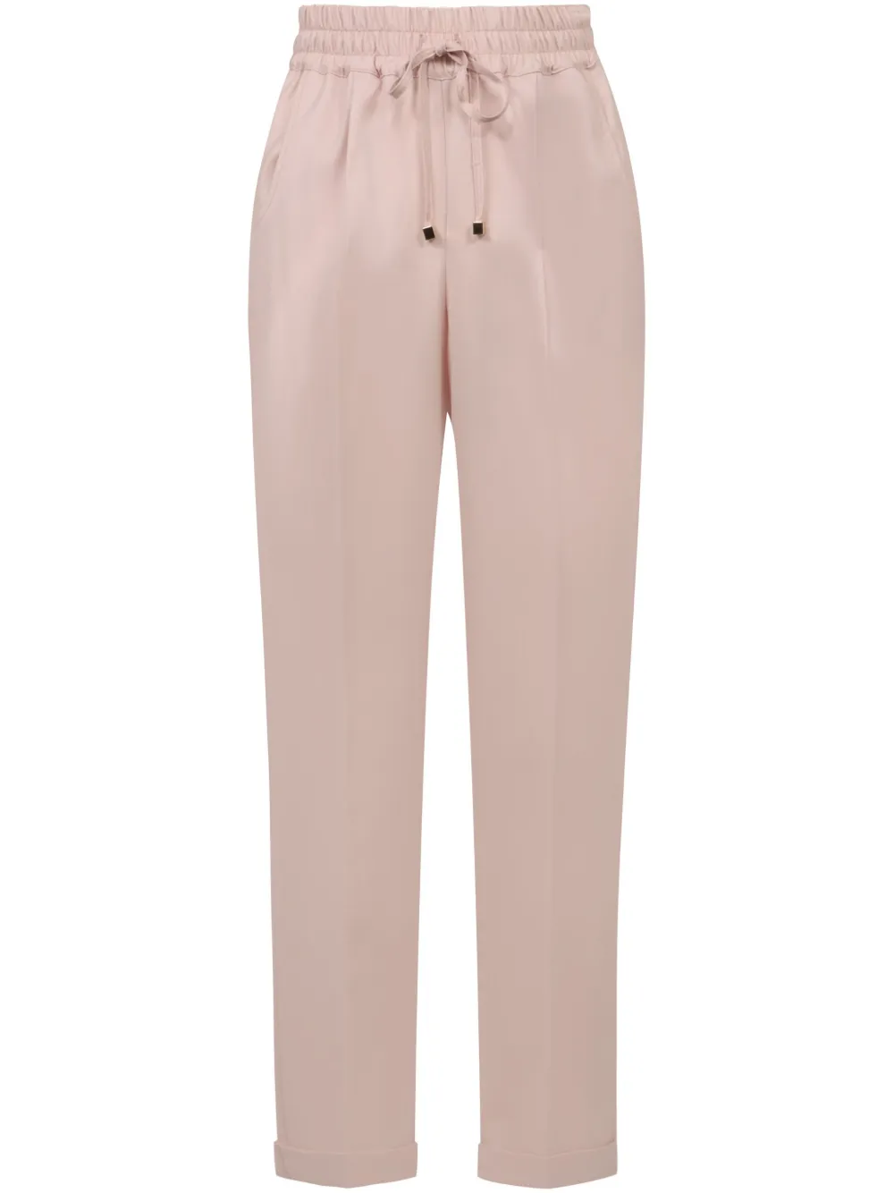 virgin wool straight-leg trousers