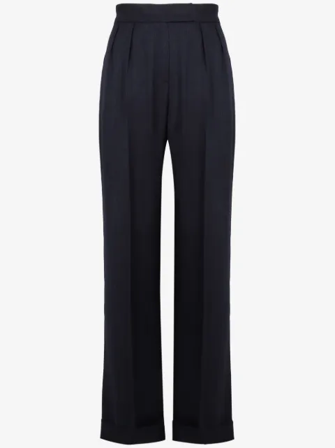 Kiton virgin wool straight-leg trousers