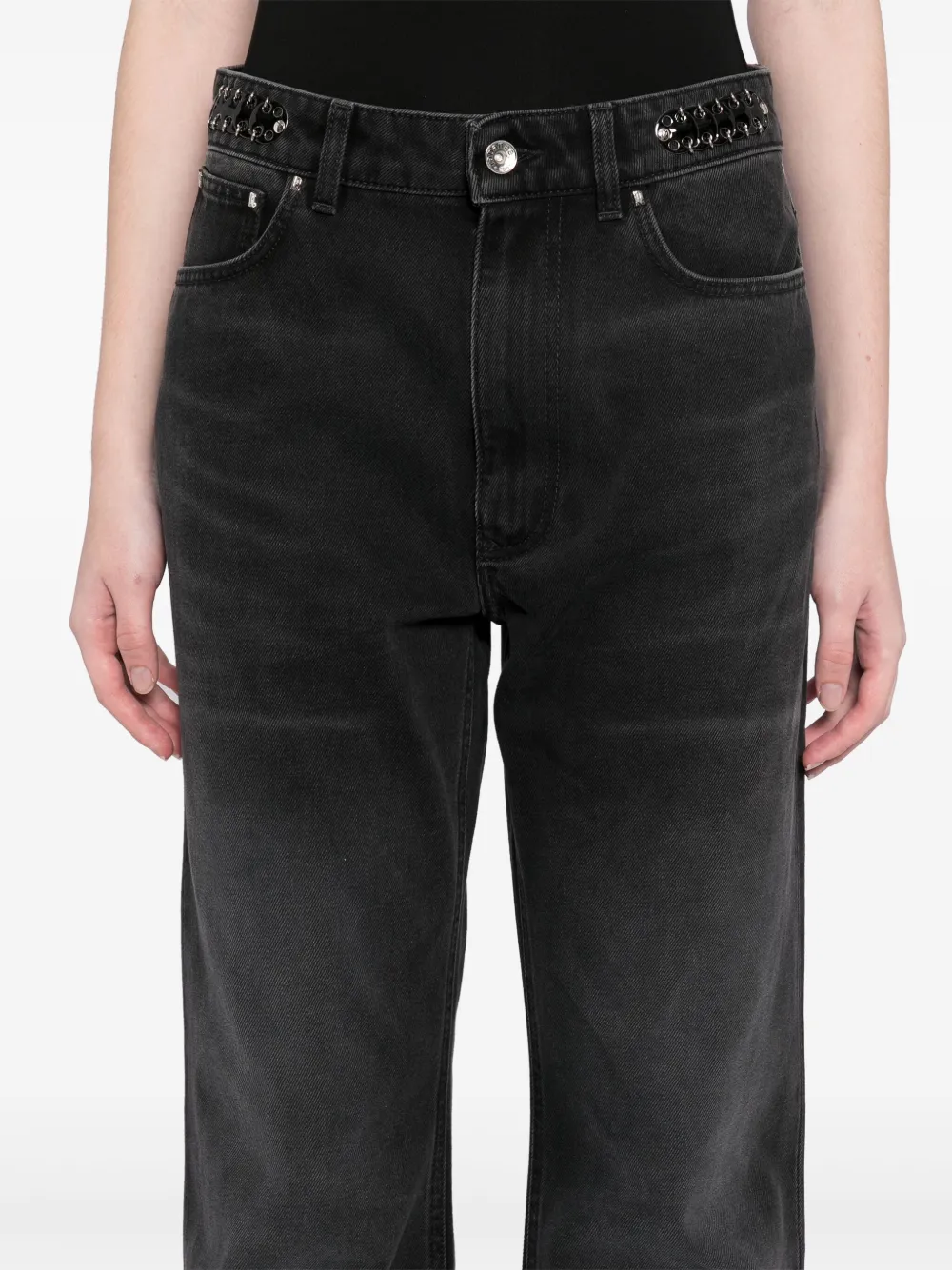 Rabanne Signature jeans Zwart