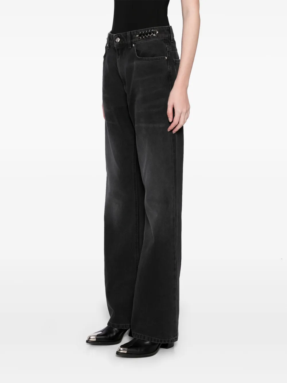 Rabanne Signature jeans Zwart