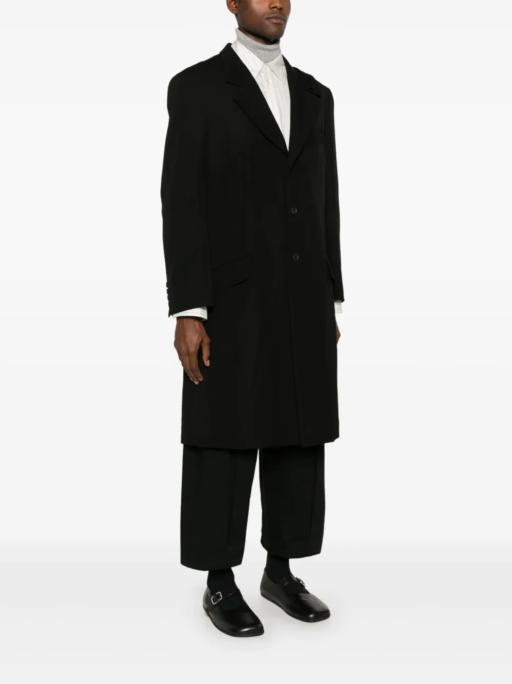 Yohji Yamamoto Wollen jas Zwart