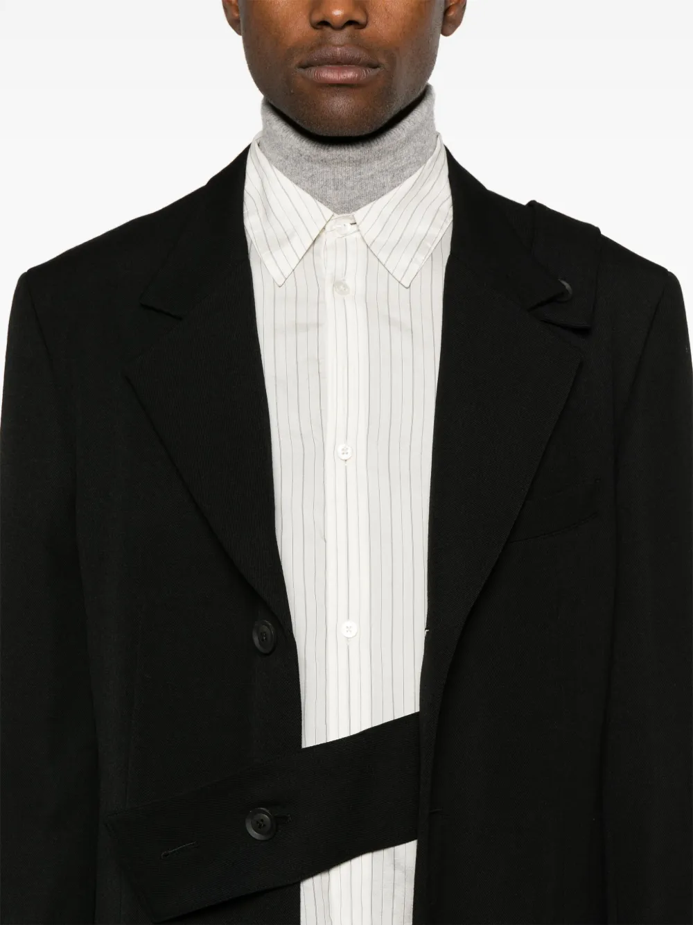 Yohji Yamamoto Wollen jas Zwart