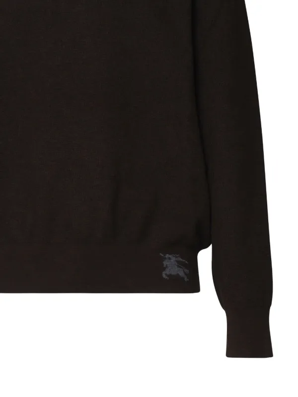 【送料&関税込】Burberry Equestrian Knight-printed Crewneck Burberry Equestrian Knight Sweater | Black | FARFETCH