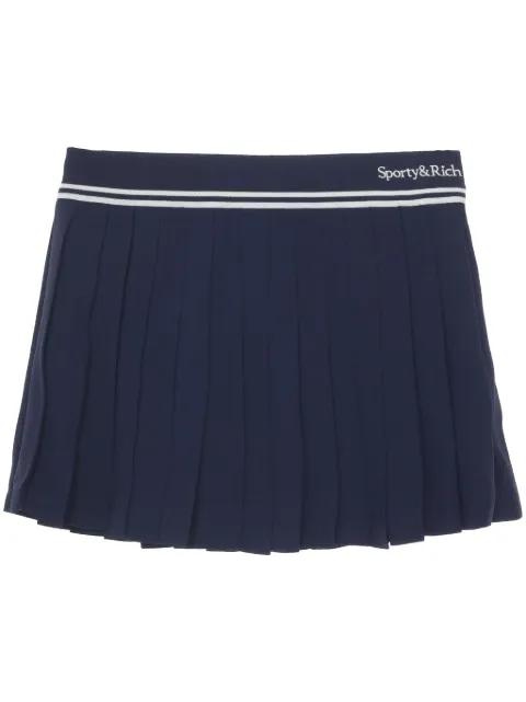 Sporty & Rich logo pleated skirt