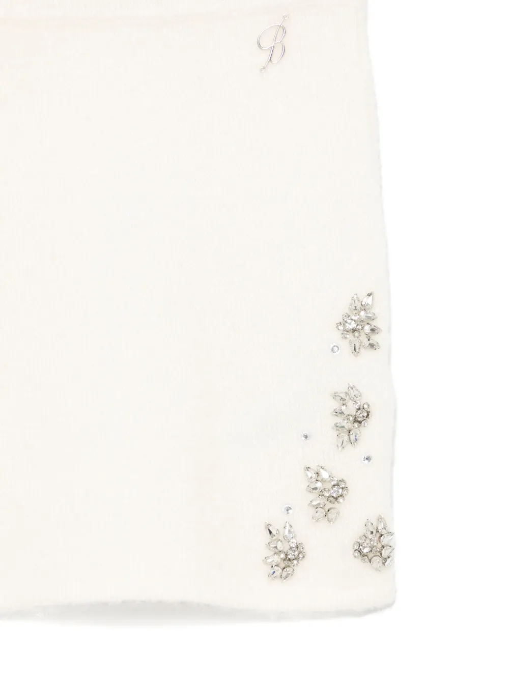 Miss Blumarine Gebreide rok verfraaid met stras Wit