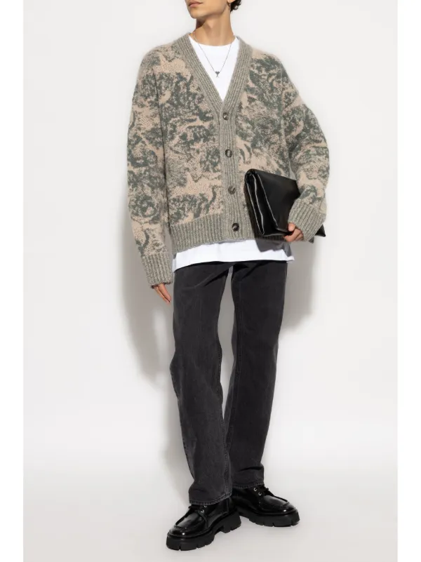AMI Paris ベルテッド カーディガン | ニュートラル | FARFETCH JP