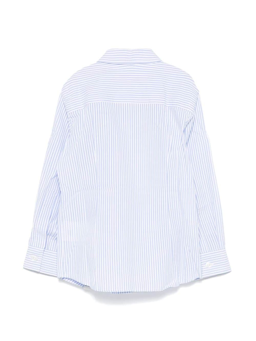 Paolo Pecora Kids striped shirt - Blauw