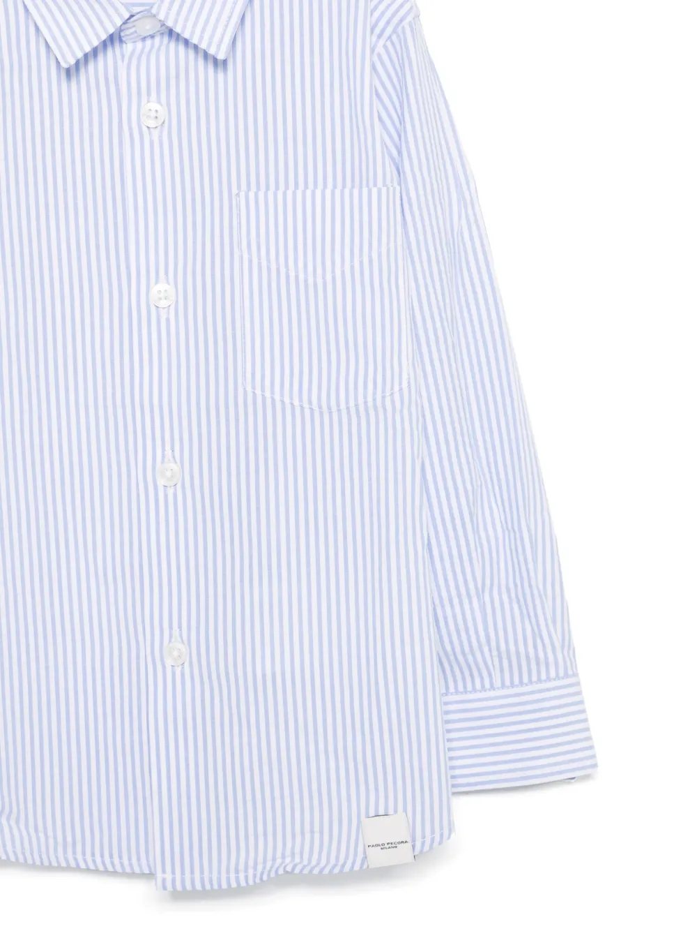 Paolo Pecora Kids Gestreept shirt Blauw