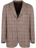 Kiton check-pattern blazer - Brown