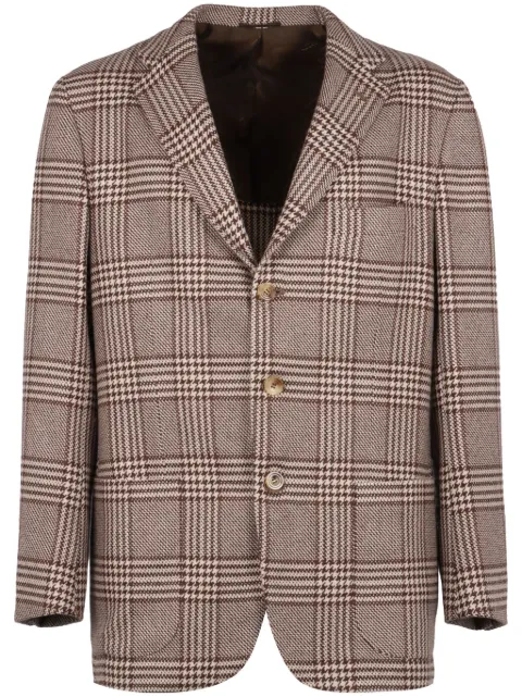 Kiton blazer con motivo de cuadros