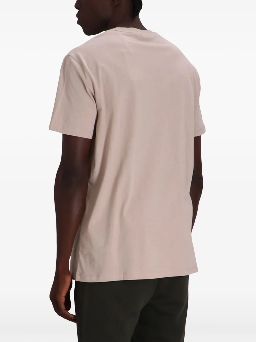 Armani Exchange Katoenen T-shirt met logoprint Beige