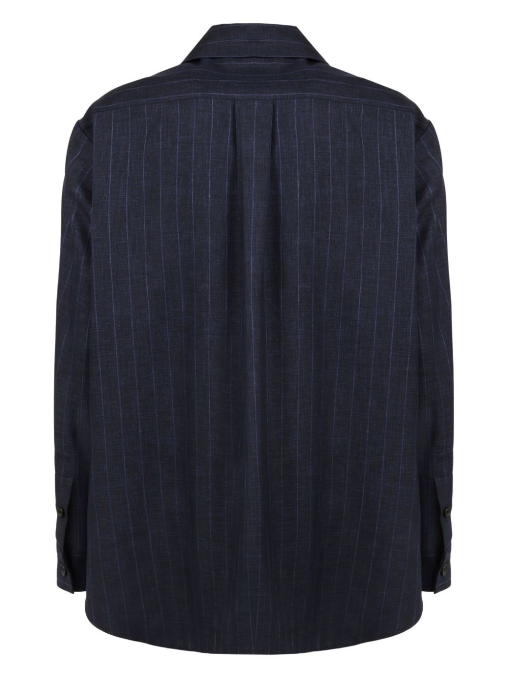 Kiton pinstripe shirt - Blauw