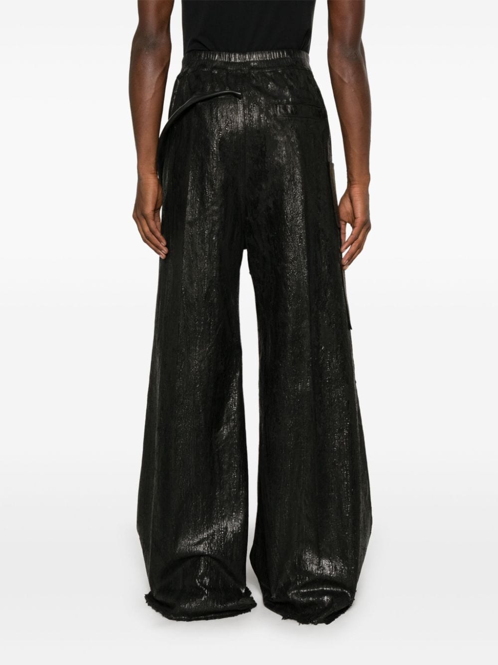 Shop Rick Owens Wide Bela Trousers In Black