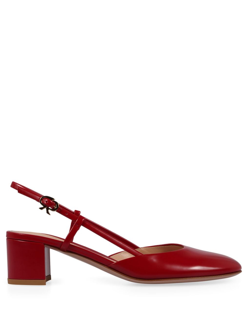 Gianvito Rossi Leren slingback pumps Rood