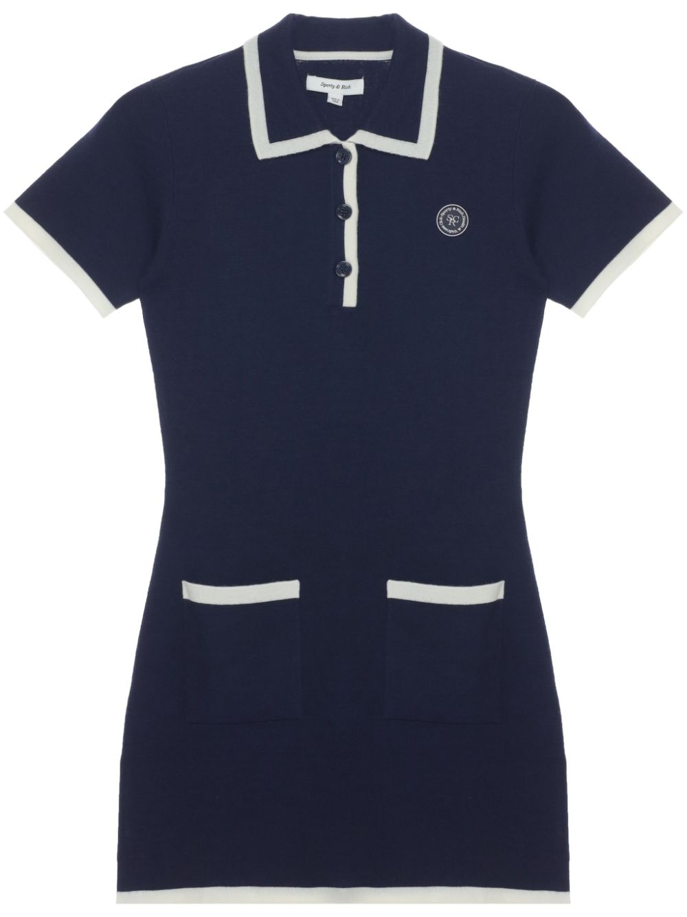 logo-patch mini dress