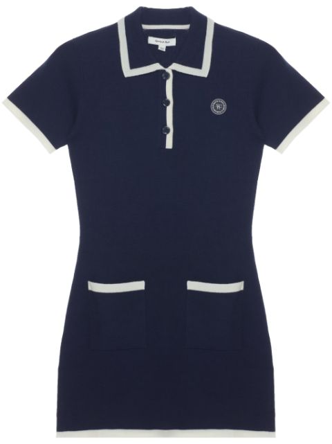 Sporty & Rich logo-patch mini dress