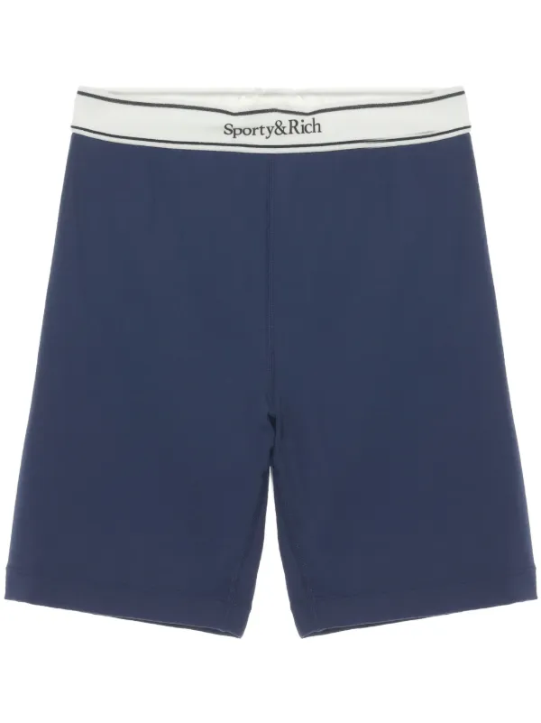 Sporty & Rich ロゴウエスト ショートパンツ | ブルー | FARFETCH JP