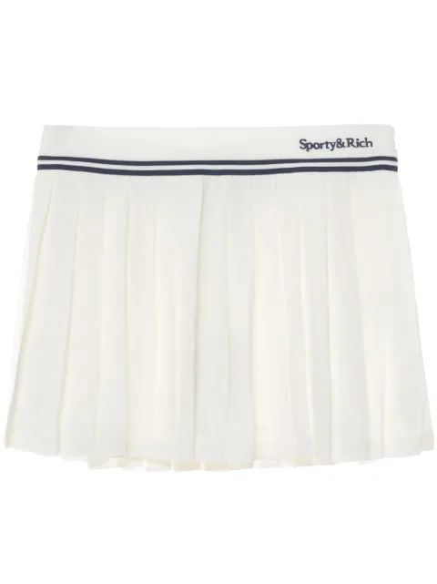 Sporty & Rich logo pleated skirt