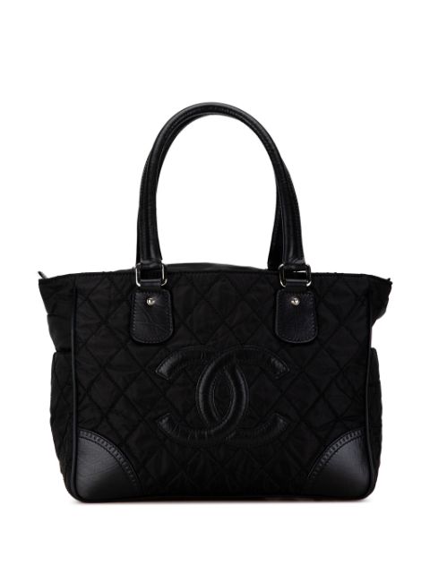 HOT SALE CHANEL 2008-2009 Quilted Nylon Paris-New York Line tote bag Women