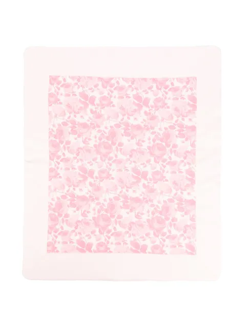 Miss Blumarine floral-print blanket