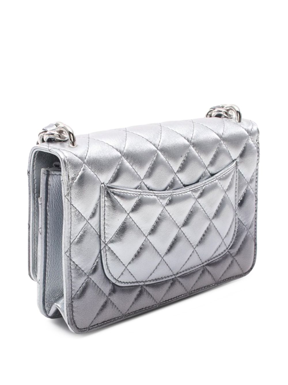 Affordable HOT SALE CHANEL 2021-2024 Classic Metallic Lambskin Wallet on Chain crossbody bag Women