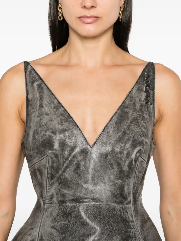 【送料&関税込】Marni Flared Mini Dress Marni Flared Mini Dress | Grey | FARFETCH