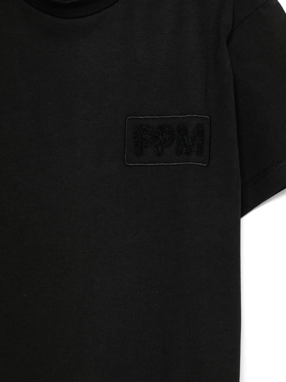 Paolo Pecora Kids Katoenen T-shirt Zwart