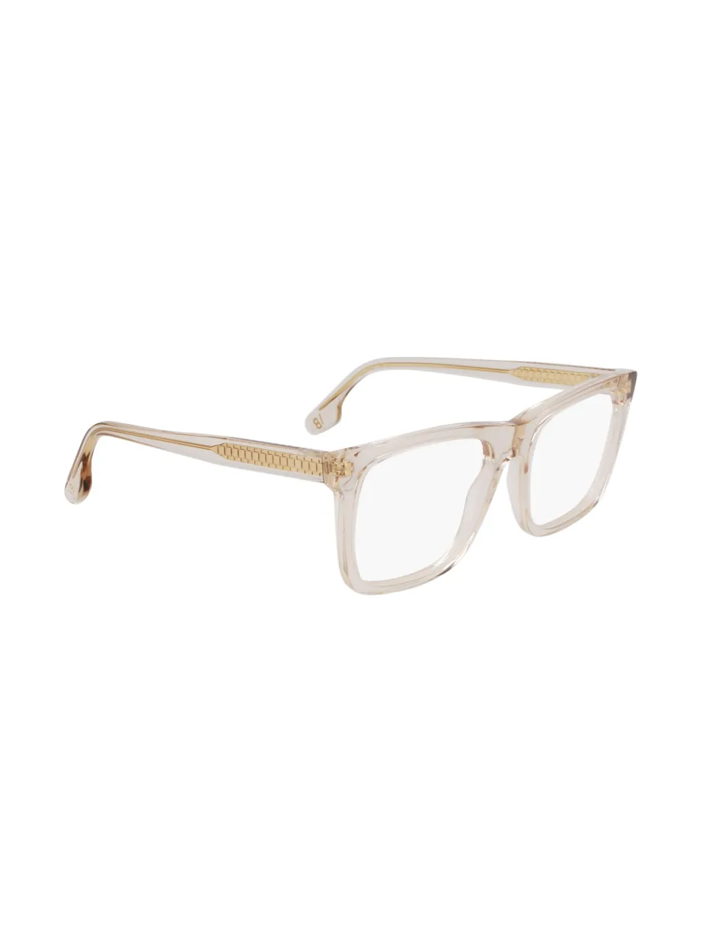 Victoria Beckham Eyewear Bril met rechthoekig montuur Beige