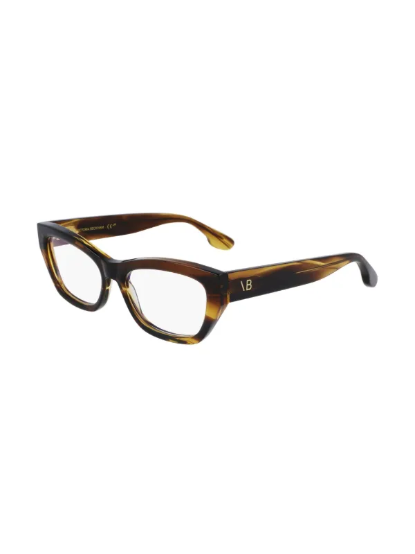 Victoria Beckham Eyewear geometric-frame Glasses | Brown  display picture 2