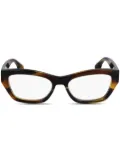 Victoria Beckham Eyewear geometric-frame glasses - Brown