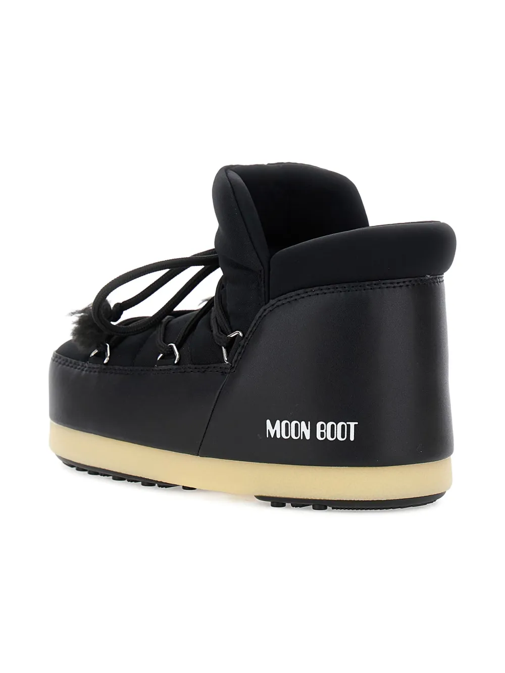 Moon Boot Lace-up Platform Boots In Black