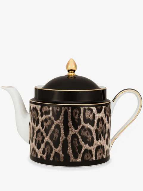 Dolce & Gabbana tetera con estampado de leopardo