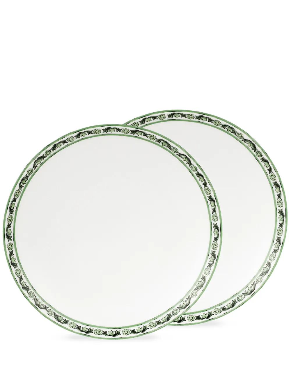 Dolce & Gabbana Dessertteller mit Maiolica-Rand (2er-Set) | Weiß | Image 1