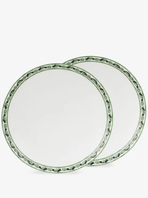 Dolce & Gabbana Maiolica-trim dessert plates (set of two)