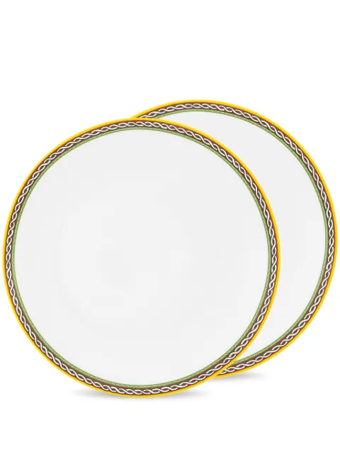 Dolce & Gabbana Carretto Siciliano-trim plates (set of two)