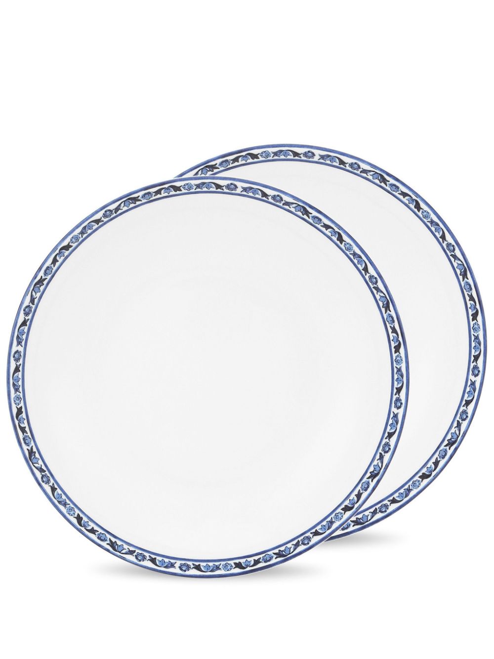 Shop Dolce & Gabbana Mediterraneo-trim Soup Plates (set Of Two) In White