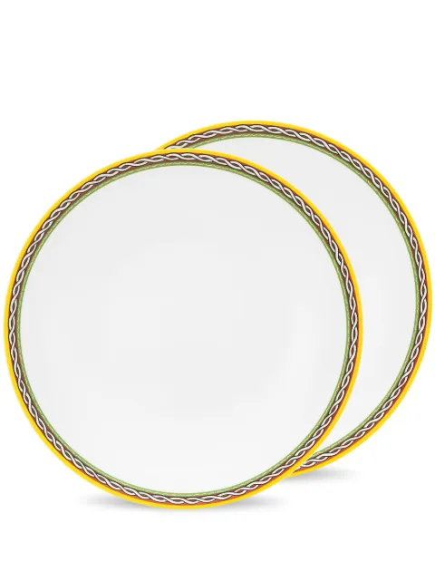 Dolce & Gabbana Carretto Siciliano-trim soup plates (set of two)