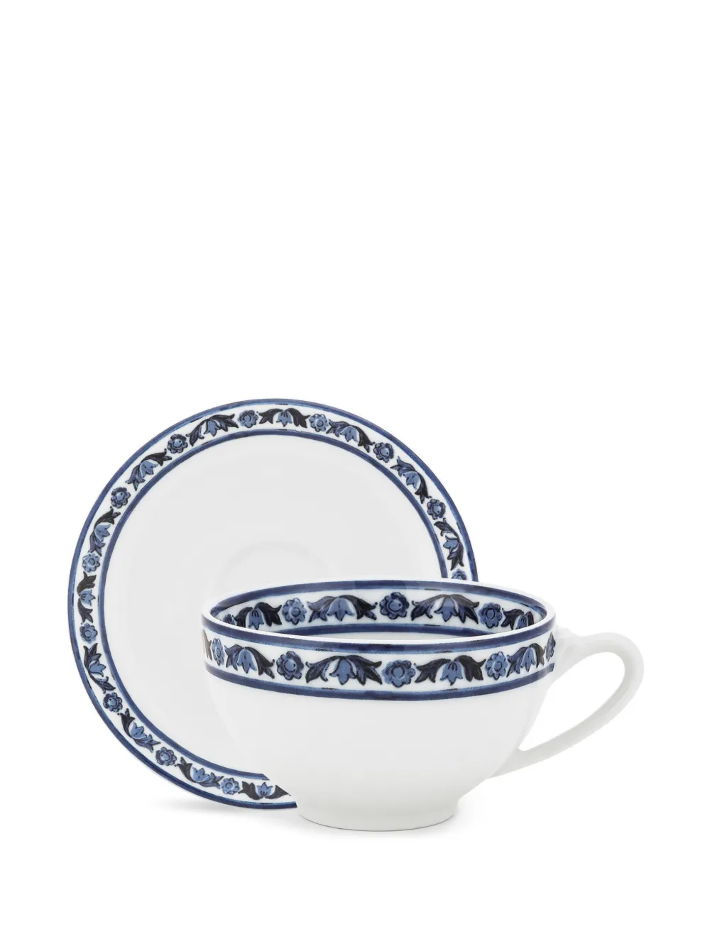 Dolce & Gabbana Mediterraneo-trim Expresso Cups (set Of Two) In White