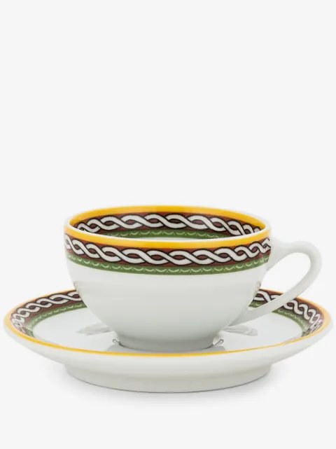 Dolce & Gabbana Carretto Sicilian-trim espresso cups (set of two)