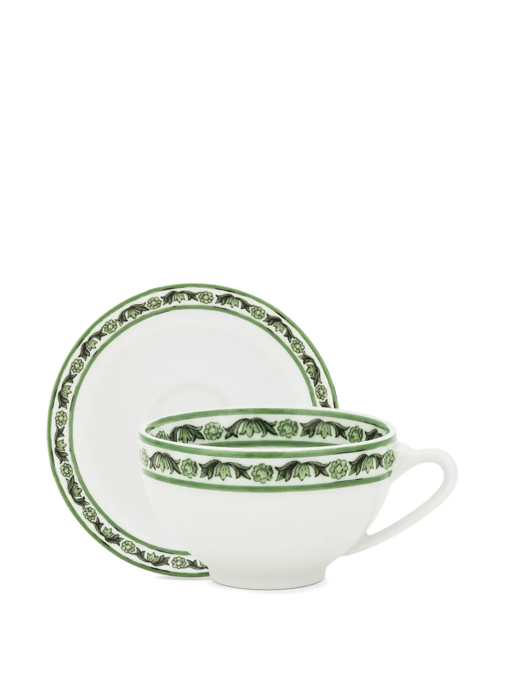 Dolce & Gabbana Maiolica-trim Expresso Cups (set Of Two) In White