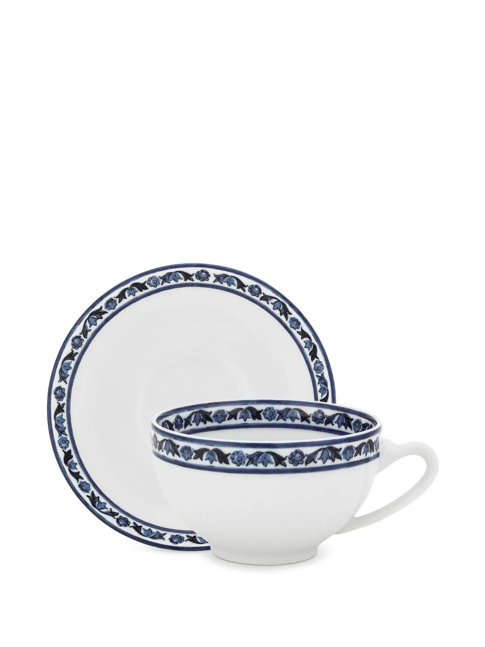 Dolce & Gabbana Mediterraneo-trim Expresso Cups (set Of Two) In White