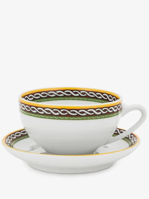 Dolce & Gabbana Carretto Siciliano-trim teacups (set of two)