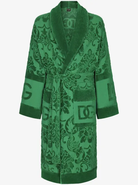Dolce & Gabbana bata de baño en algodón de tejido de rizo